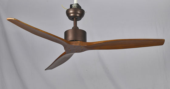 ไฟพัดลมเพดานแบบหรี่แสงได้ในร่มที่ทันสมัย ​​DC Motor 3 ใบมีด Ploywood