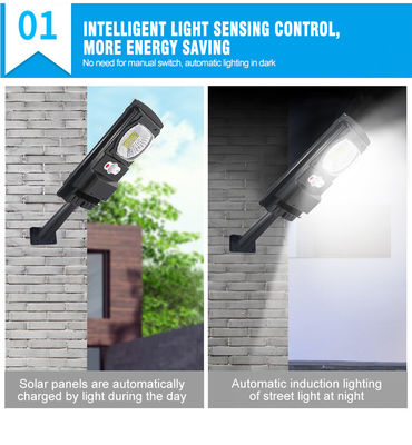 6500K 12v Dc 100W ไฟถนน LED พลังงานแสงอาทิตย์ 110lm / W ใช้ในบ้าน