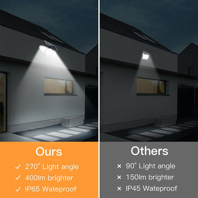 สามหัว 100-400LM 38PCS LED โซลา เซนเซอร์ โคมไฟติดผนังสำหรับ Pathway