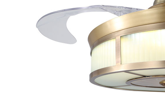 พัดลมเพดานหดได้ขนาด 42 นิ้ว 3500K รีโมทคอนโทรล 220VAc Invisible Blades