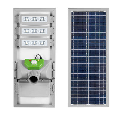 กลางแจ้ง 3000 ลูเมน 18 ชิ้น LED ไฟถนนพลังงานแสงอาทิตย์ IP65 กันน้ำ