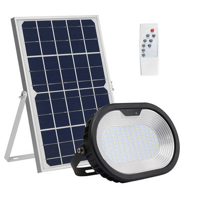 Theme Park 7000K รีโมทคอนโทรลไฟรักษาความปลอดภัยพลังงานแสงอาทิตย์ 100lm / W Ip65 Solar Flood Light