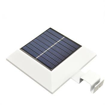 Super Bright 6000K 4Pcs นำไฟติดผนังรั้วพลังงานแสงอาทิตย์พร้อม Motion Sensor