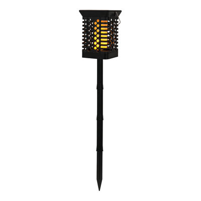 วอร์มไวท์ IP65 75 ไฟ LED สวนพลังงานแสงอาทิตย์ 100lm / w ไฟฉายพลังงานแสงอาทิตย์เปลวไฟริบหรี่
