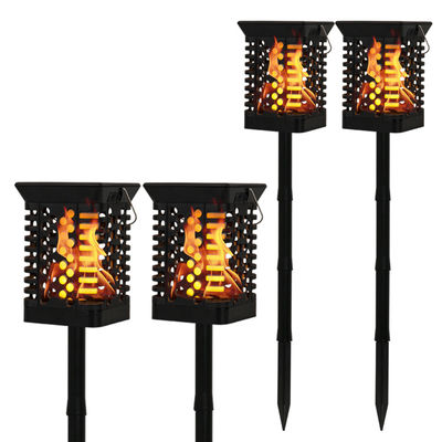 วอร์มไวท์ IP65 75 ไฟ LED สวนพลังงานแสงอาทิตย์ 100lm / w ไฟฉายพลังงานแสงอาทิตย์เปลวไฟริบหรี่