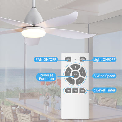 เตารีดแฟนซี 3000K 35W 5 โคมไฟพัดลมเพดาน ABS ขนาดใหญ่สไตล์ธรรมชาติ