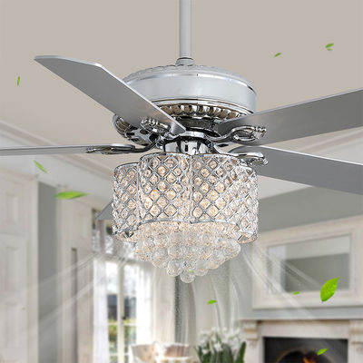 ตกแต่ง 2000 lumen Home Metal Blade พัดลมเพดานโคมระย้า 90lm / w