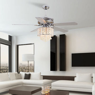 ตกแต่ง 2000 lumen Home Metal Blade พัดลมเพดานโคมระย้า 90lm / w