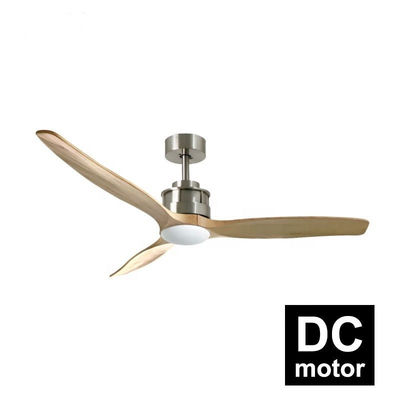 ตกแต่งห้องรับแขก 40w 52 นิ้วไม้โคมไฟเพดานพัดลม 3 Blades DC Motor