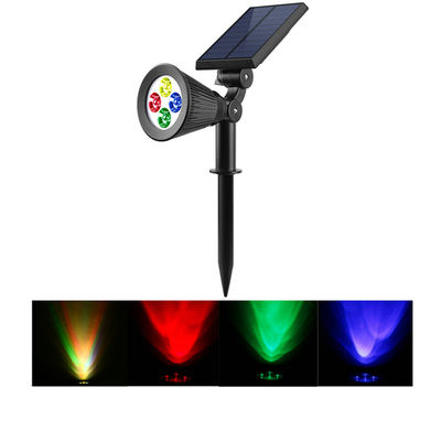 ไฟ RGB เปลี่ยนสีได้ 5000K ไฟภูมิทัศน์พลังงานแสงอาทิตย์ IP44 200 Lumen ไฟเส้นทางพลังงานแสงอาทิตย์