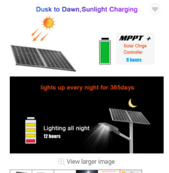 รีโมทคอนโทรล 200lm 6000k Led Solar Flood Light