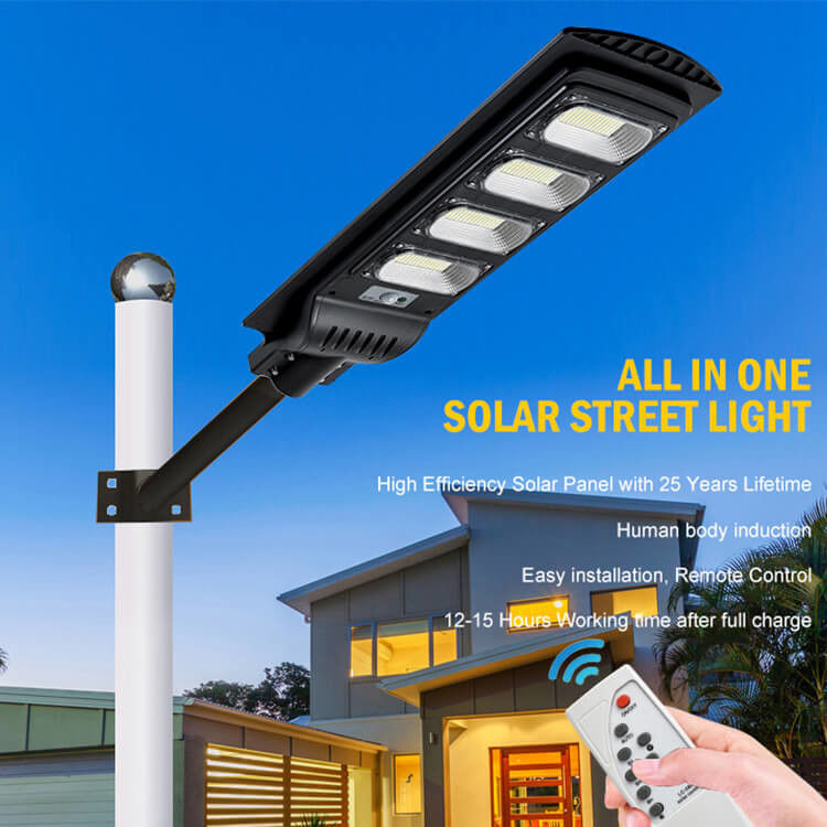 50-300Watt 4.5V Motion Sensor ไฟถนนพลังงานแสงอาทิตย์ / ไฟถนนสวนพลังงานแสงอาทิตย์