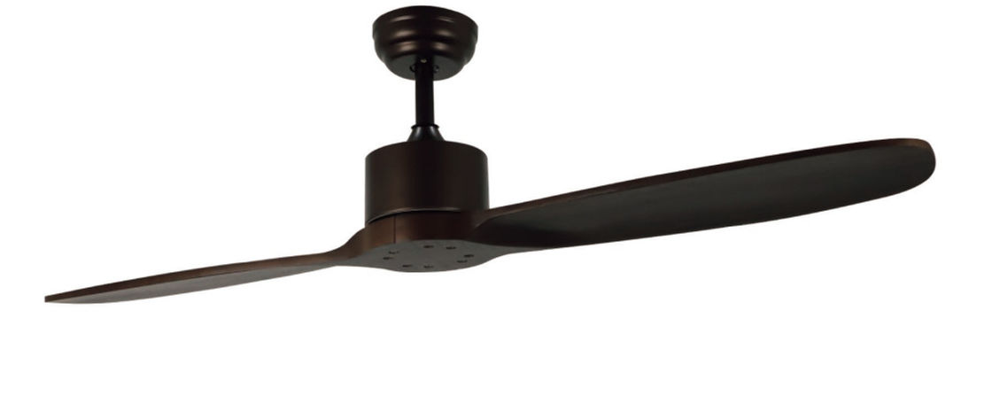 52 &quot;ไฟไม้เนื้อแข็ง 220v DC มอเตอร์กาแฟรีโมทคอนโทรลพัดลมเพดาน