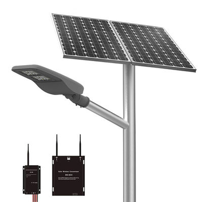 All In One 14000lm 30W 80W ไฟถนน LED พลังงานแสงอาทิตย์ติดตั้งเสา 18V