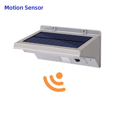 100lm / W 6000K 5V LED Solar Sensor โคมไฟติดผนัง Solar Powered Pir Outdoor Lights
